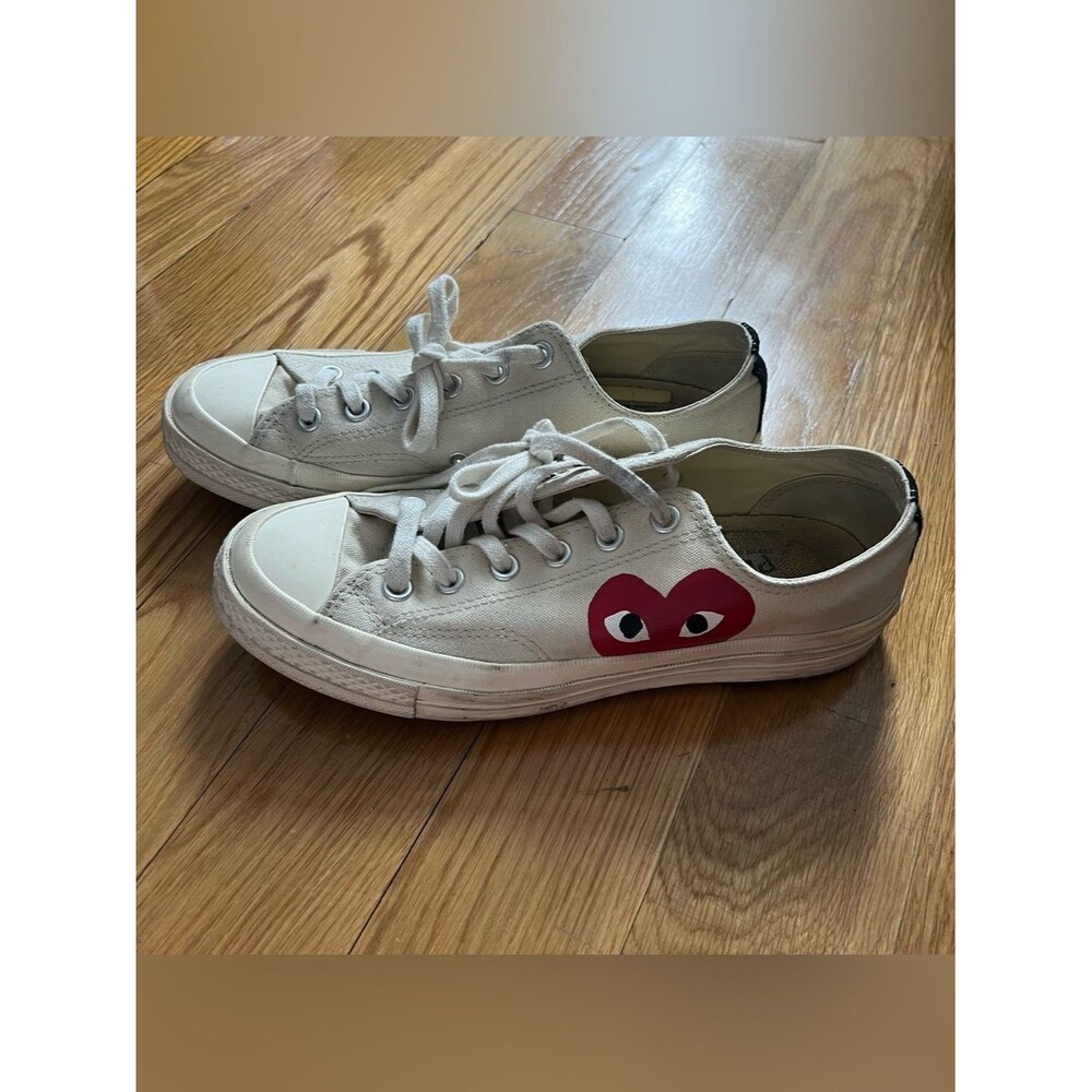 Comme des Garçons x Converse White Low-Top Sneakers Men’s Sz 7 Women’s 9